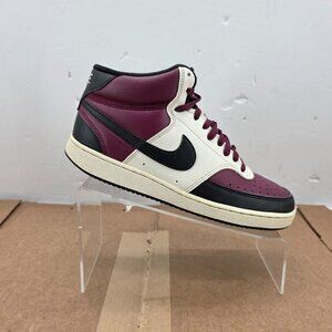 Nike Mens Size 8.5 Court Vision Mid Next Nature Dark Beetroot Shoes Sneakers